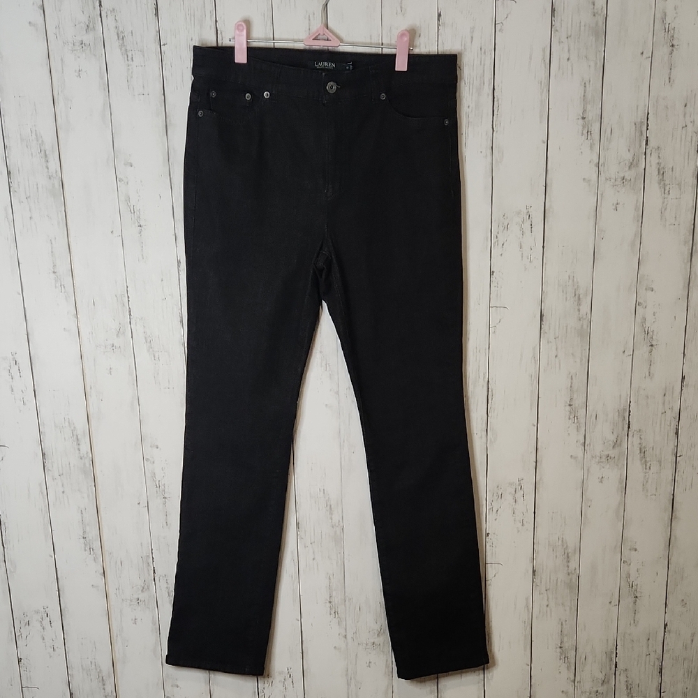 Ralph Lauren Premier Straight Black Jeans Size 12 - Picture 1 of 3